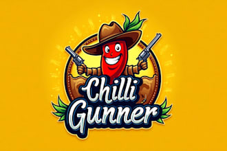 design unique chili gunner logo with creative concepts