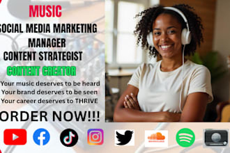 be your music artist dj record label social media manager and content creator