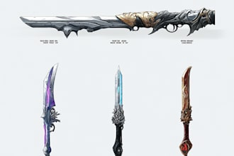 design fantasy weapons in any artstyle