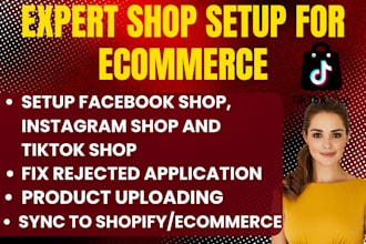 setup tiktok shop facebook shop instagram shop fix unapproved shop sync shopify