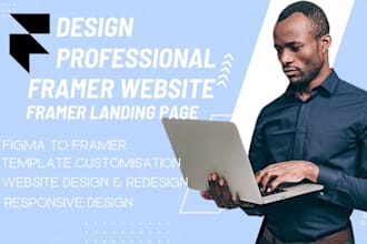 design professional framer website framer landing page figma to framer website