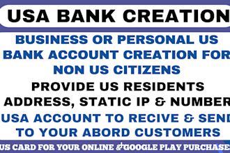 open USA business bank for USA llc owners USA bank creation for non residence