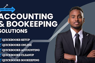 be quickbooks online bookeeper, do accounting setup and bookeeping clean up