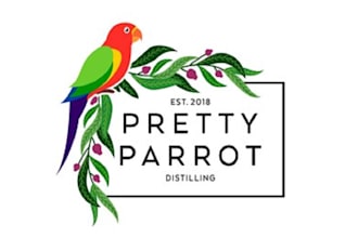 design included pretty parrot bird logo