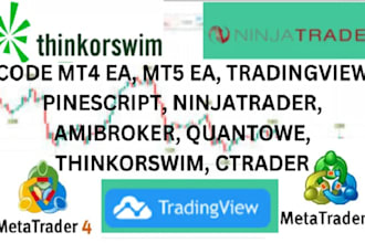 program any existing forex trading strategy in metatrader, ctrader, ninjatrader