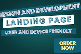 landing page design and development