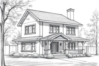 pencil or color sketch your house or building