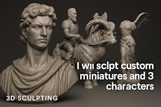 sculpt custom miniatures and 3d characters