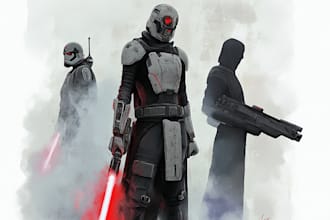 draw your star wars sci fi character art