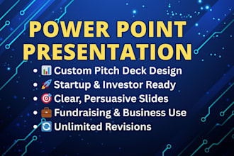 design investor pitch deck, powerpoint presentation