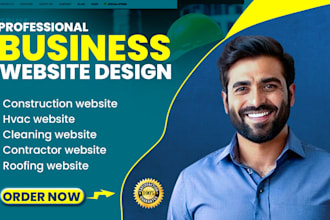 design a portfolio, contractor, hvac, cleaning, plumbing, solar roofing website