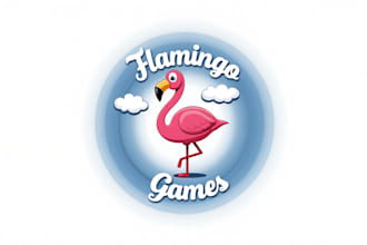 design awesome flamingo logo with fresh and unique concepts