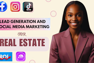 generate fresh real estate marketing leads facebook, tiktok, google ad campaign