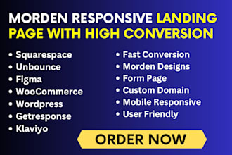 create mobile responsive landing page, sales funnel, business website, blog