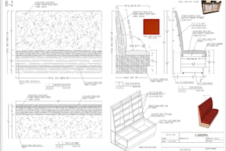 design your furniture technical drawing and cnc pattern