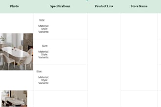 curated interior product, scrape and import products