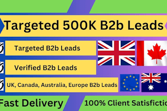 provide UK, canada, australia, europe b2b leads