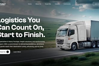 build wordpress logistics website trucking freight website cargo dispatch web