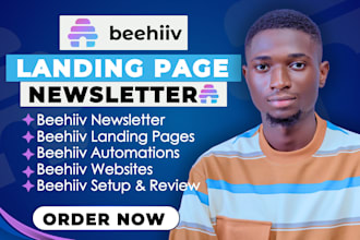 setup beehiiv newsletter, beehiiv ai newsletter, beehiive landing page, behiive