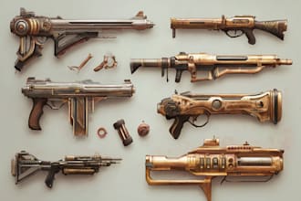 design unique weapons illustrations