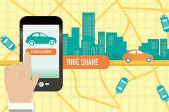 develop ridesharing app, carpooling app, taxi booking app, yatch booking website