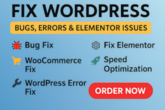 fix wordpress, wordpress bug, fix error and elementor issue