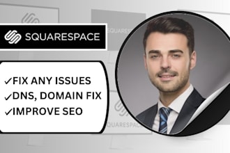 fix squarespace issues, update dns and improve SEO