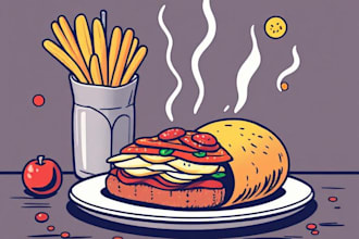 design food pop art of your food pop art