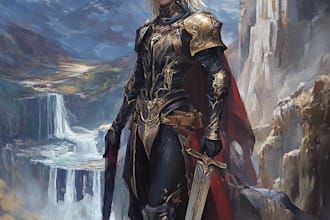draw a fantasy character ilustration