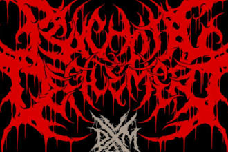 do awesome death metal, slamming and brutal logo design