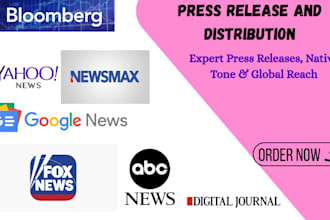 write and publish press releases in english spanish and french