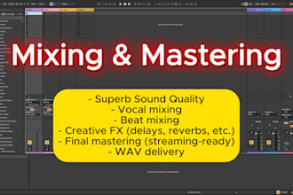 professionally mix and master your song for a clean sound
