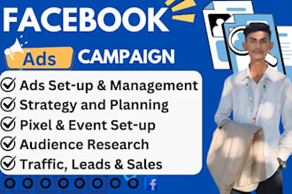 set up facebook ad campaigns to generate leads and sales