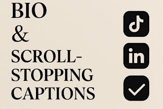 write your social media bio and scroll stopping captions