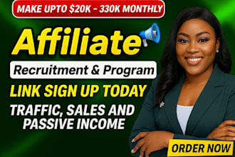 affiliate recruitment link promotion to recruit affiliate to your program setup