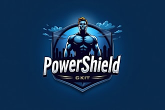 do male superhero silhouettes mascot logo design