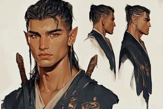 do a dnd and d and d character art illustration for you
