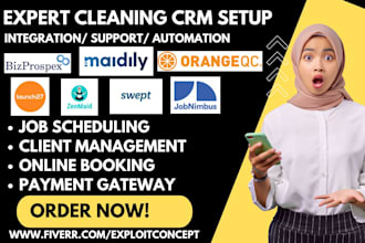 setup cleaning crm bizprospex launch27 zenmaid  swept maidily orangeqc jobnimbus