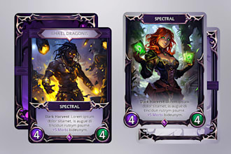 custom trading card game design tabletop tcg card template ccg rpg game mtg deck