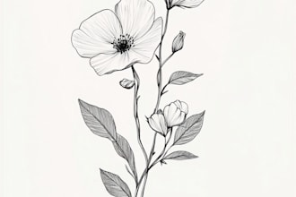 paint watercolour botanical illustrations  of plants, fruits, flowers, vegetable