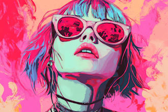 do retro synthwave pop neo sci fi cyberpunk arts and logo