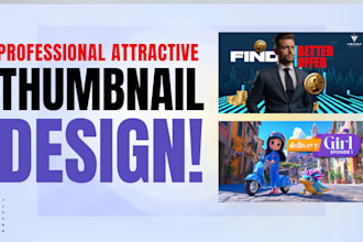 youtube thumbnail design and podcast cover art