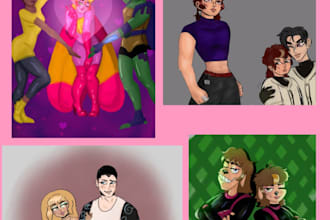 do digital art focused on animated characters