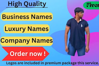 create business name and branding ideas by experts with 4 yrs exp