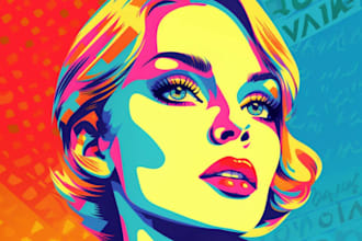 draw a pretty wpap or abstract pop art portrait of you