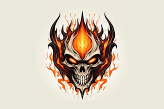 design high quality esport skull logo with express delivery