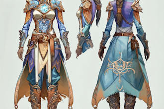 draw 2d game character for dnd art