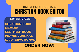 developmentally edit copy edit proofread your bookchristian book prayer journal