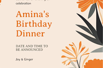 create invitation card for birthday or any event