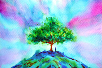 paint abstract and surreal watercolor acrylic art